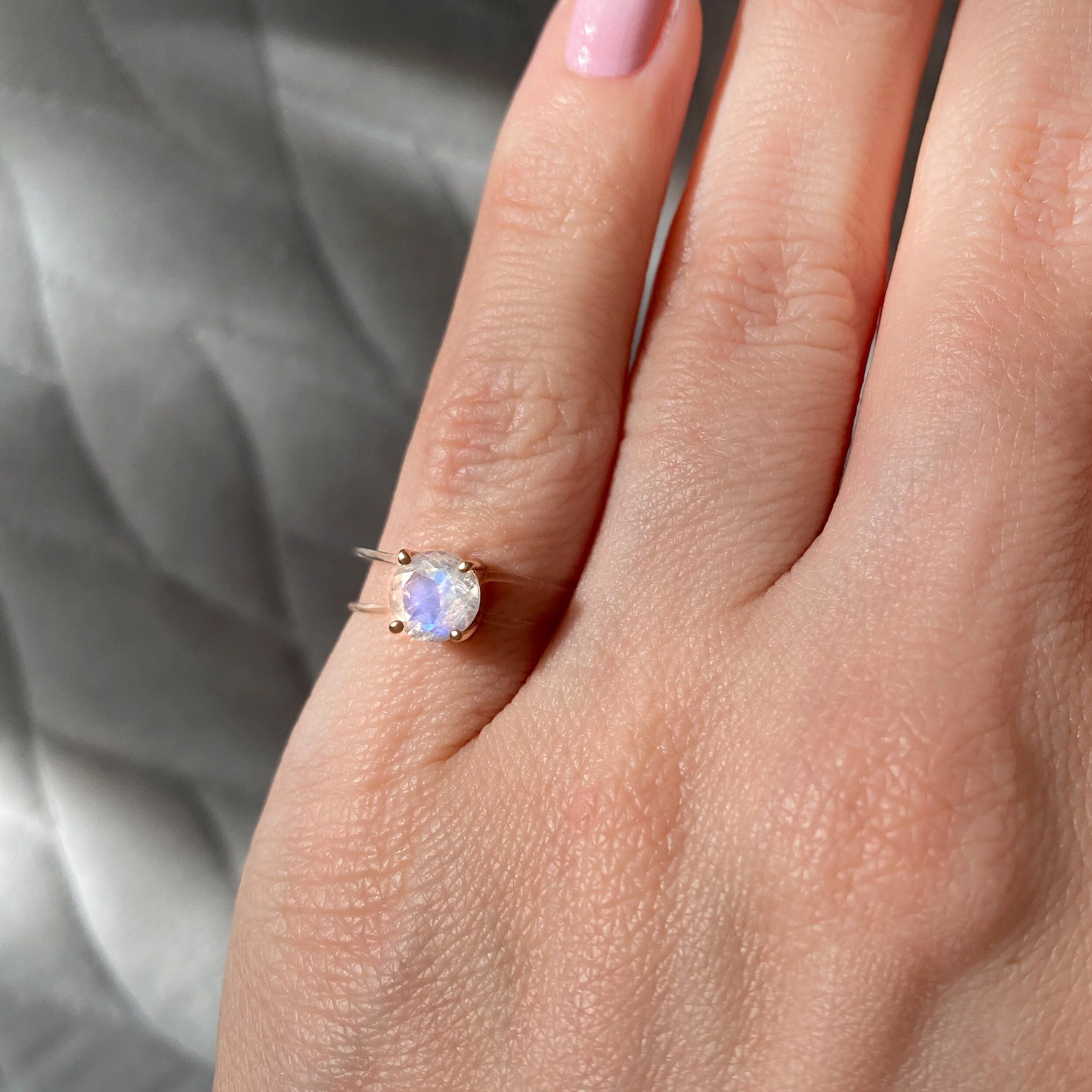 Moonstone Ring - Floating Gem - Image 9
