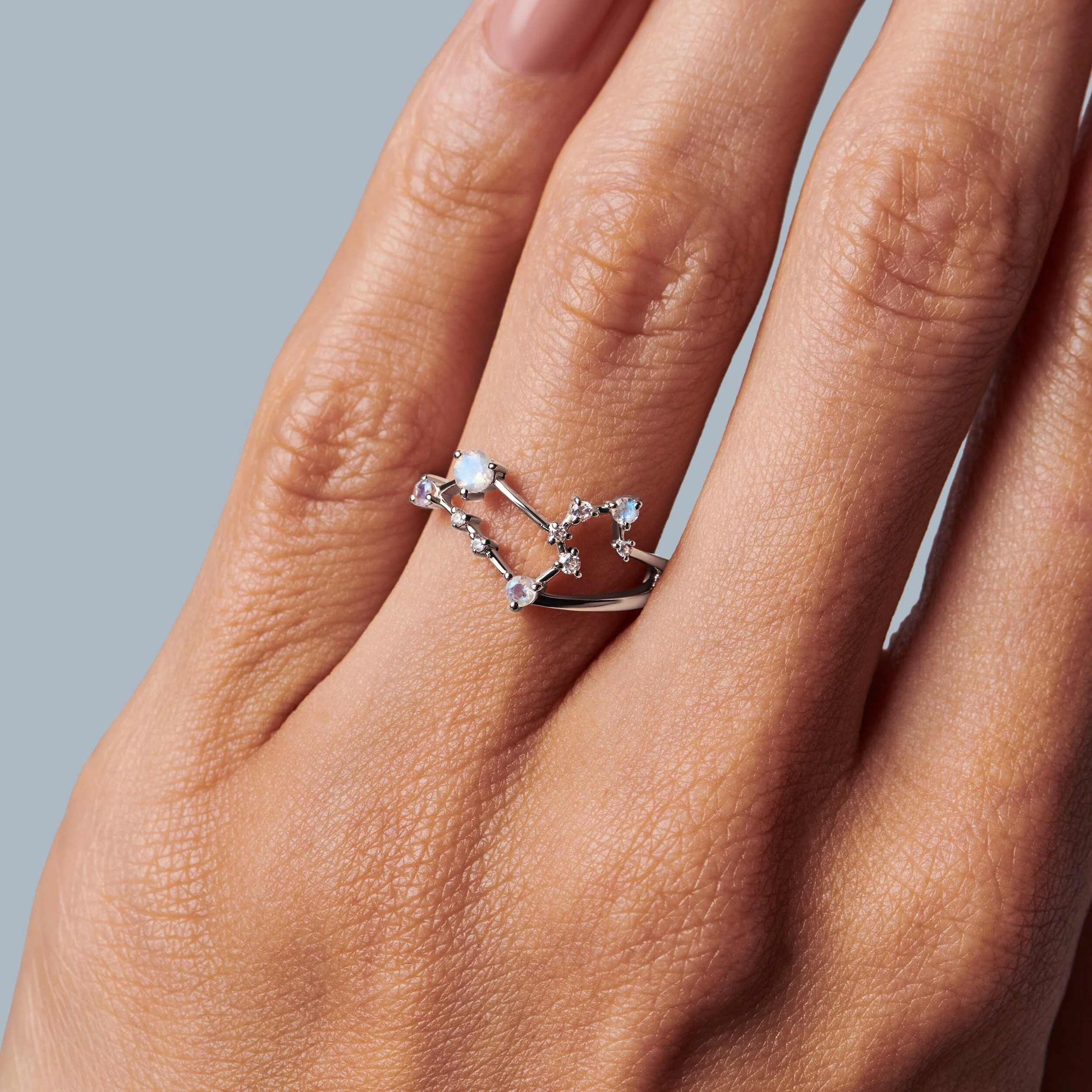 Moonstone Ring - Leo Zodiac Constellation - Image 2