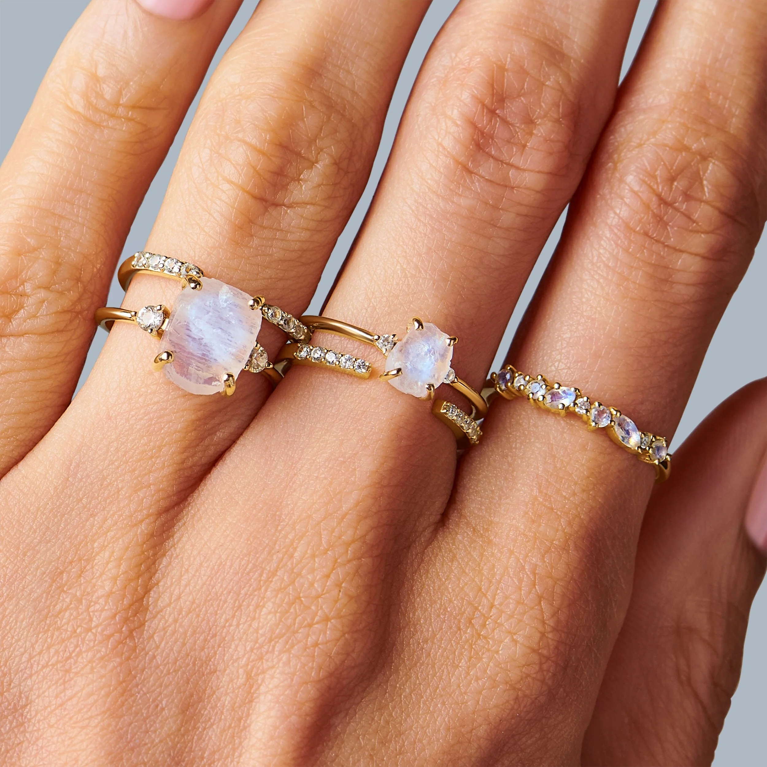 Moonstone Ring - Petite Raw Allure - Image 18