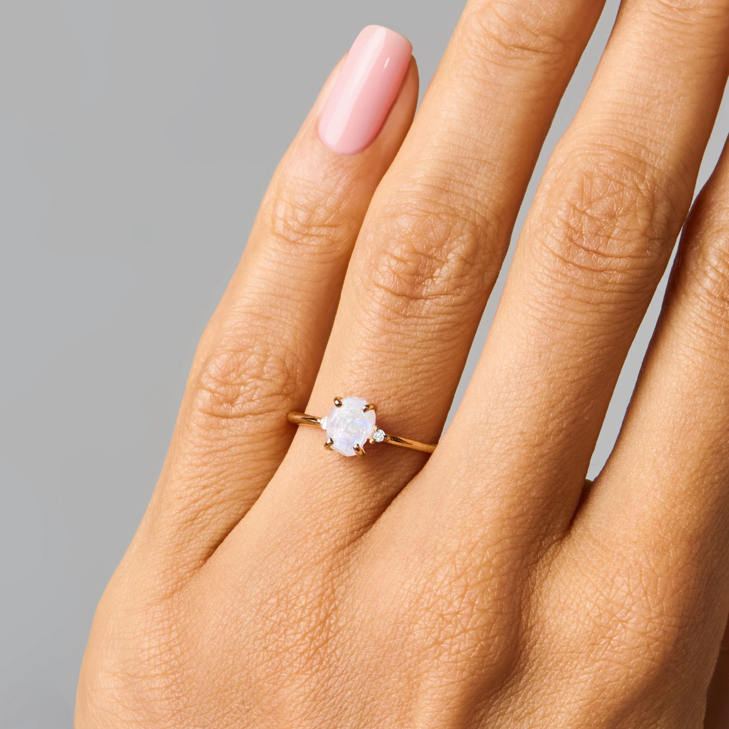 Moonstone Ring - Petite Raw Allure - Image 7