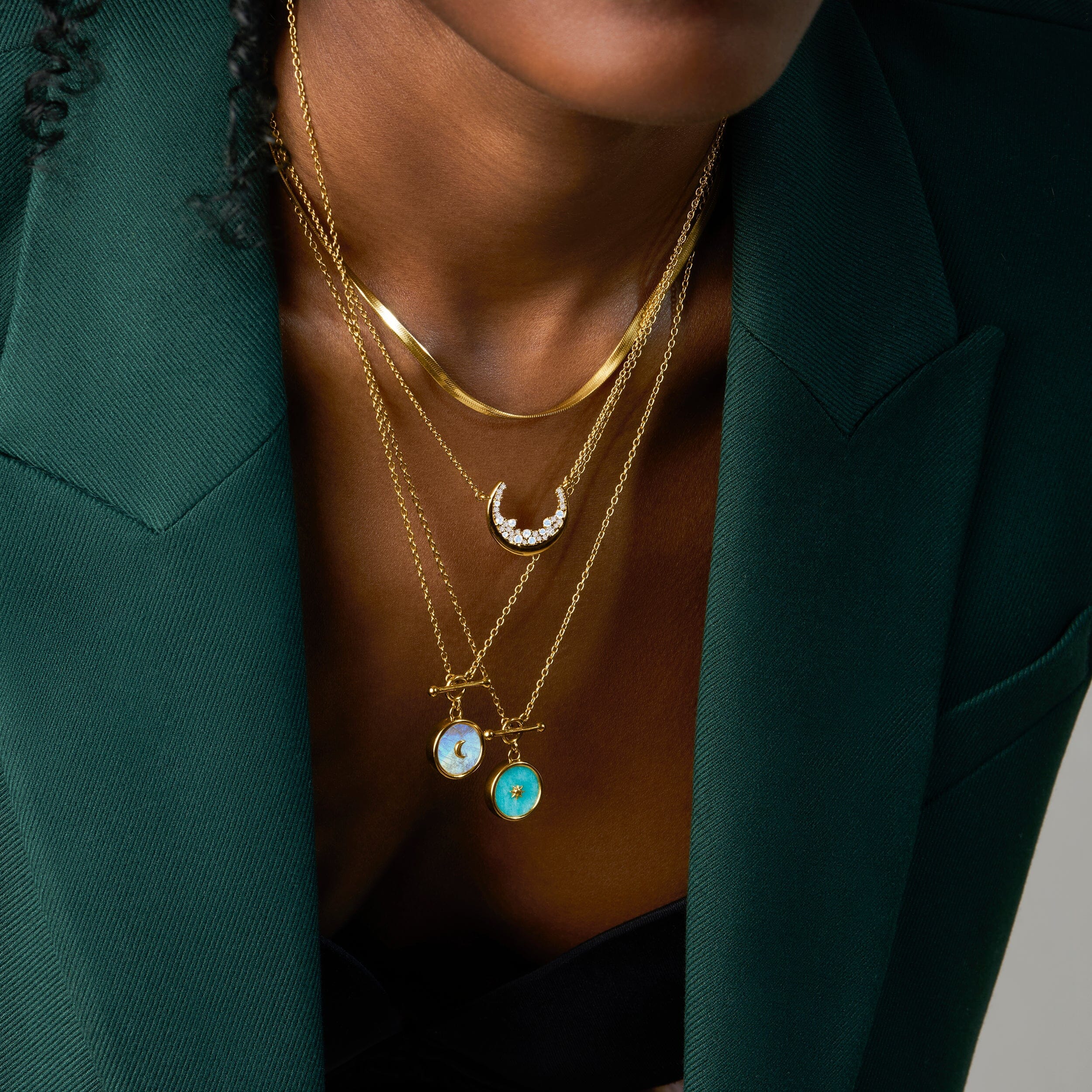 Moonstone T-Lock Necklace - Dream - Image 19
