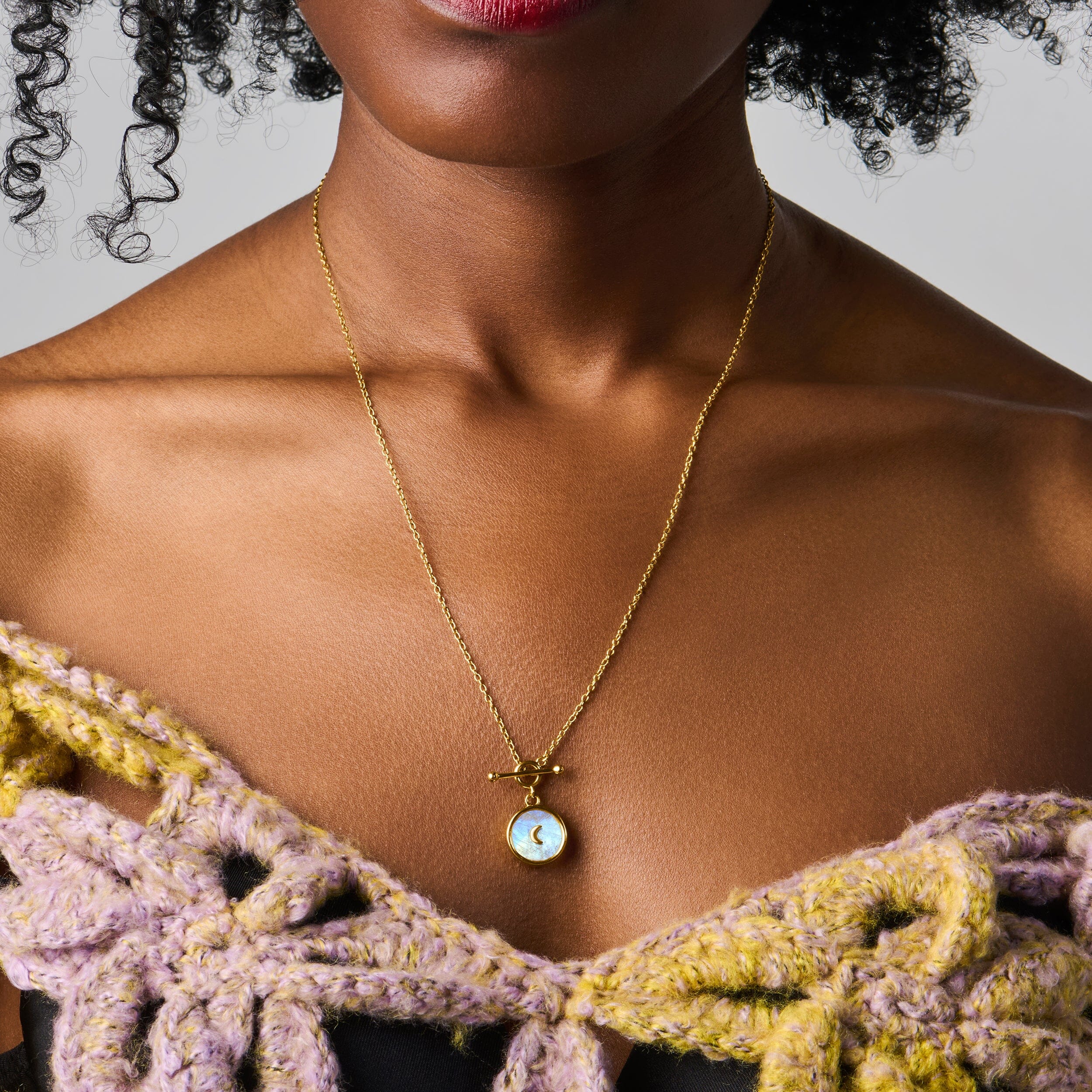 Moonstone T-Lock Necklace - Dream - Image 8