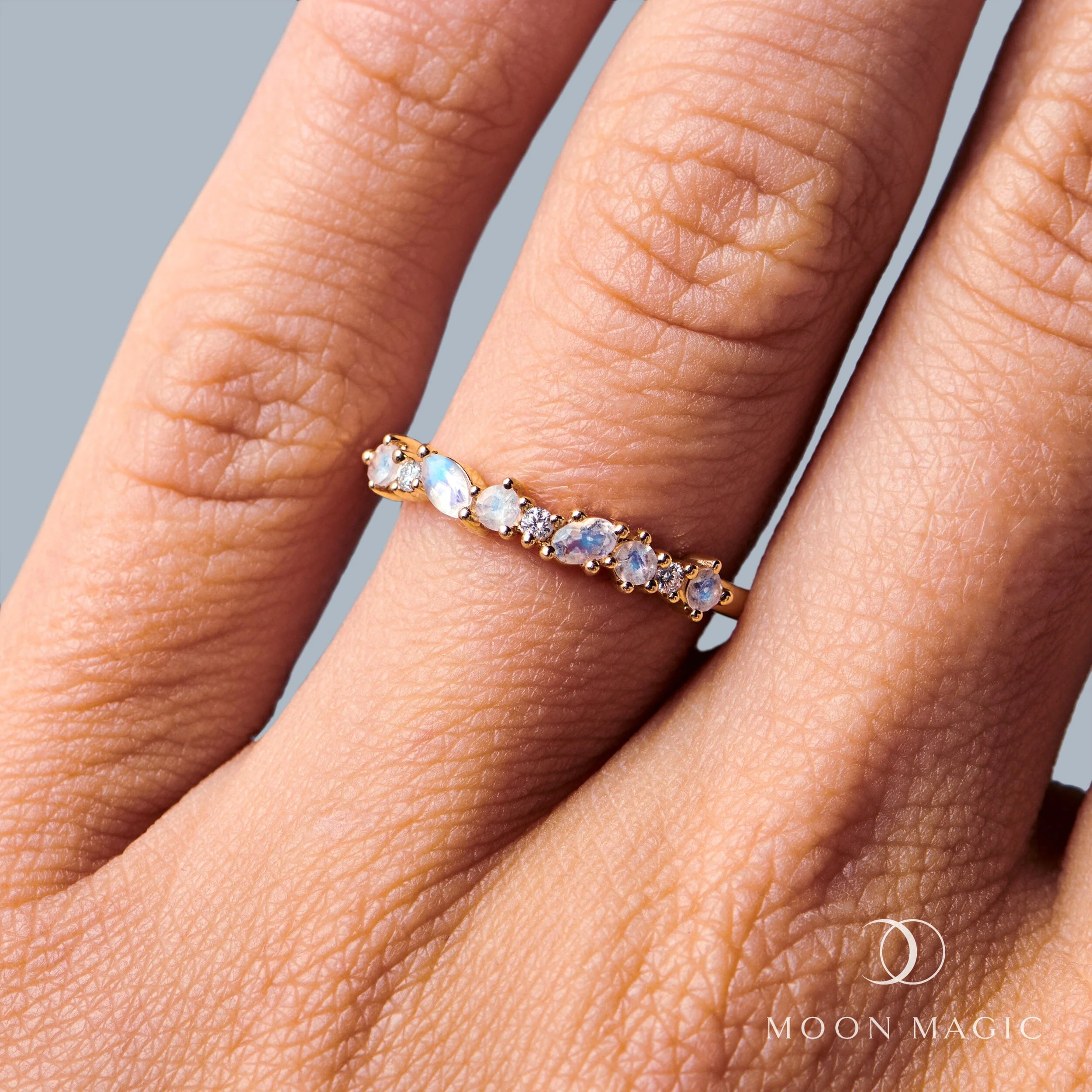 Moonstone White Zircon Ring - Grace - Image 6