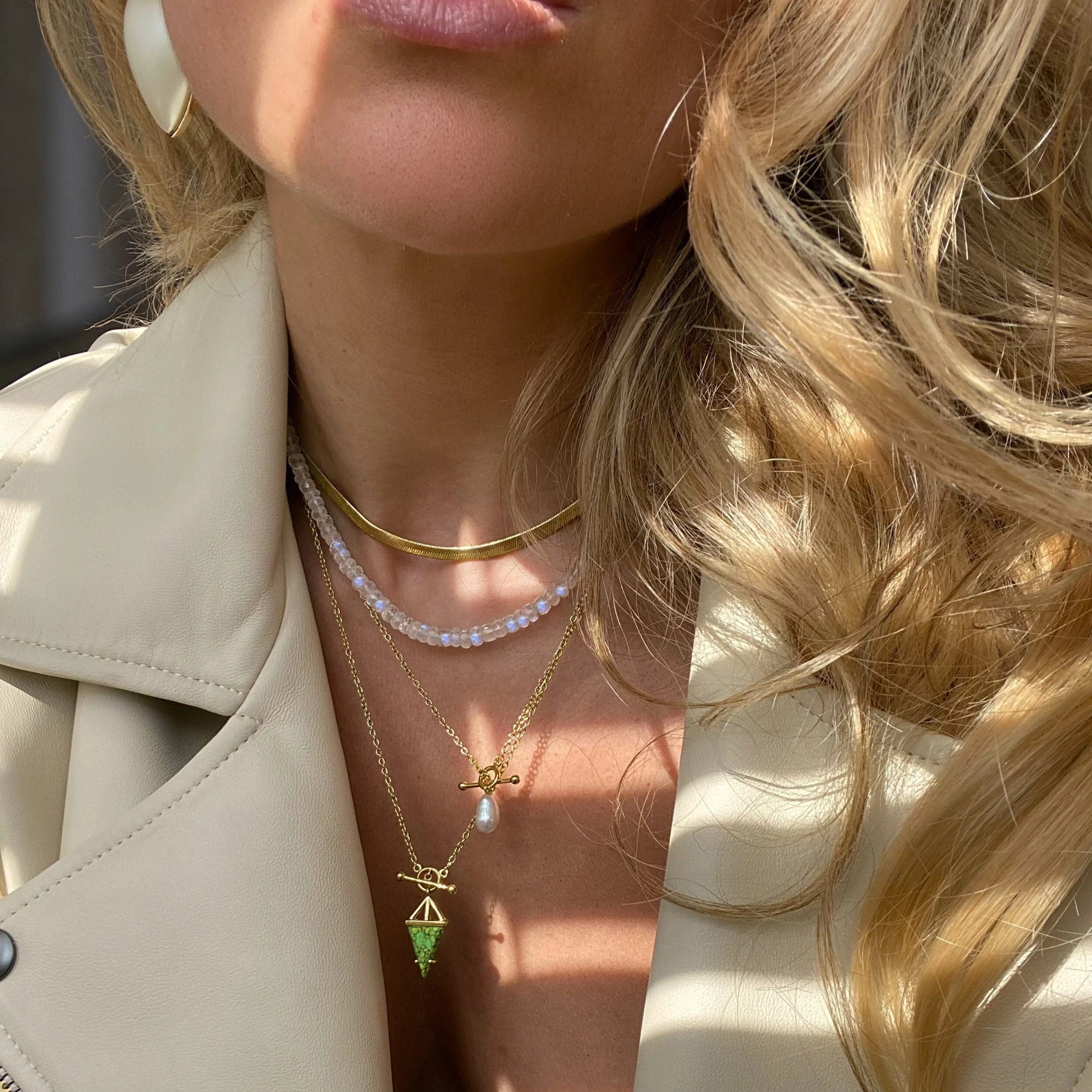 Beads Necklace - Moonstone - Image 18