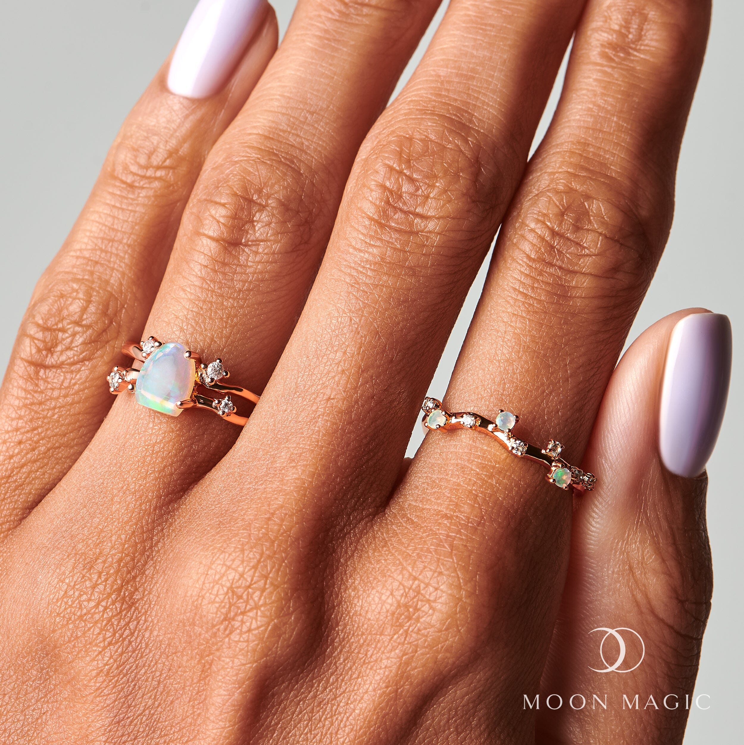 Opal Ring - Stardust Band - Image 11