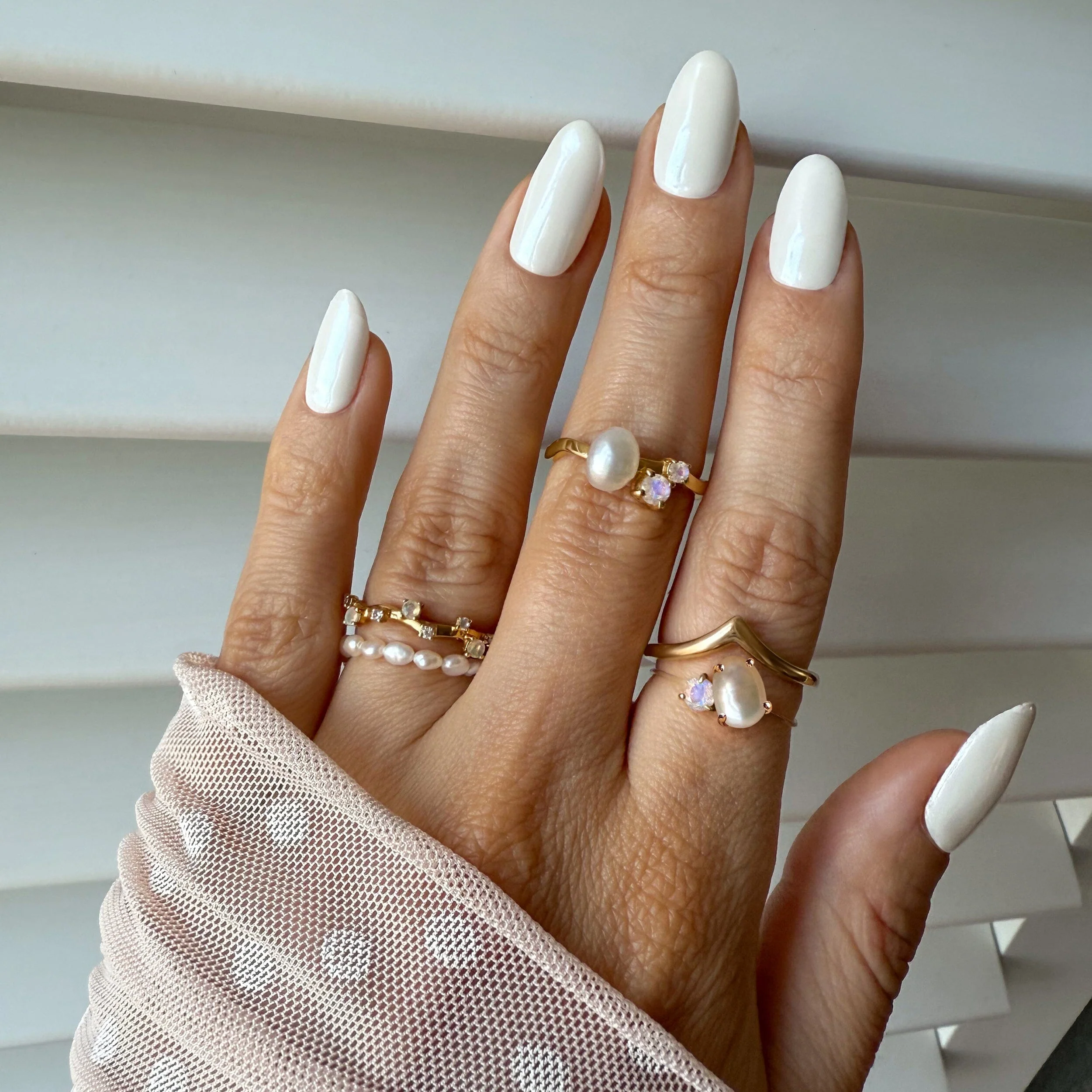 Pearl Moonstone Ring - Aelora - Image 36