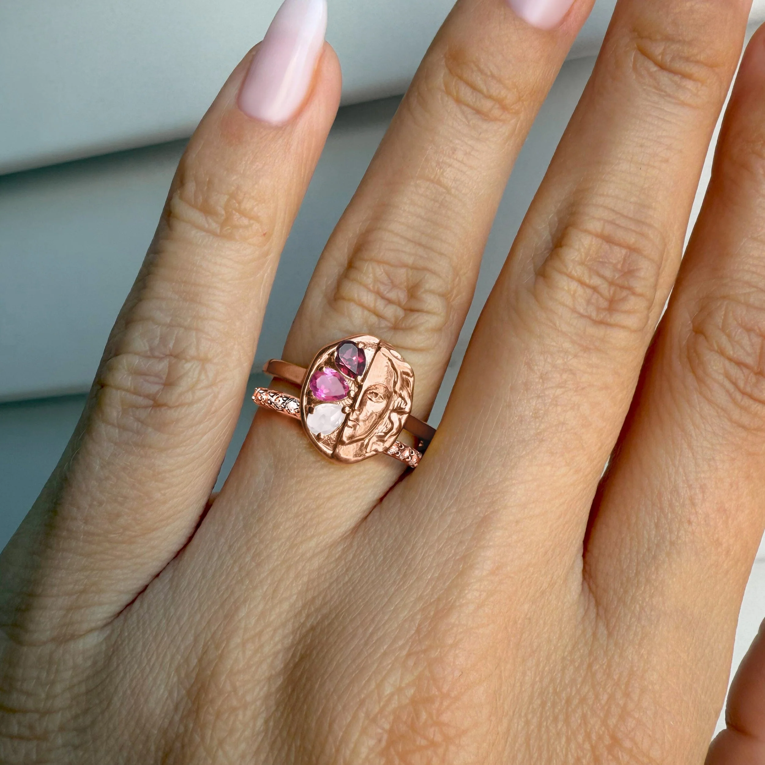 Pink Gradient Goddess Ring & Twinkling Band - Image 4