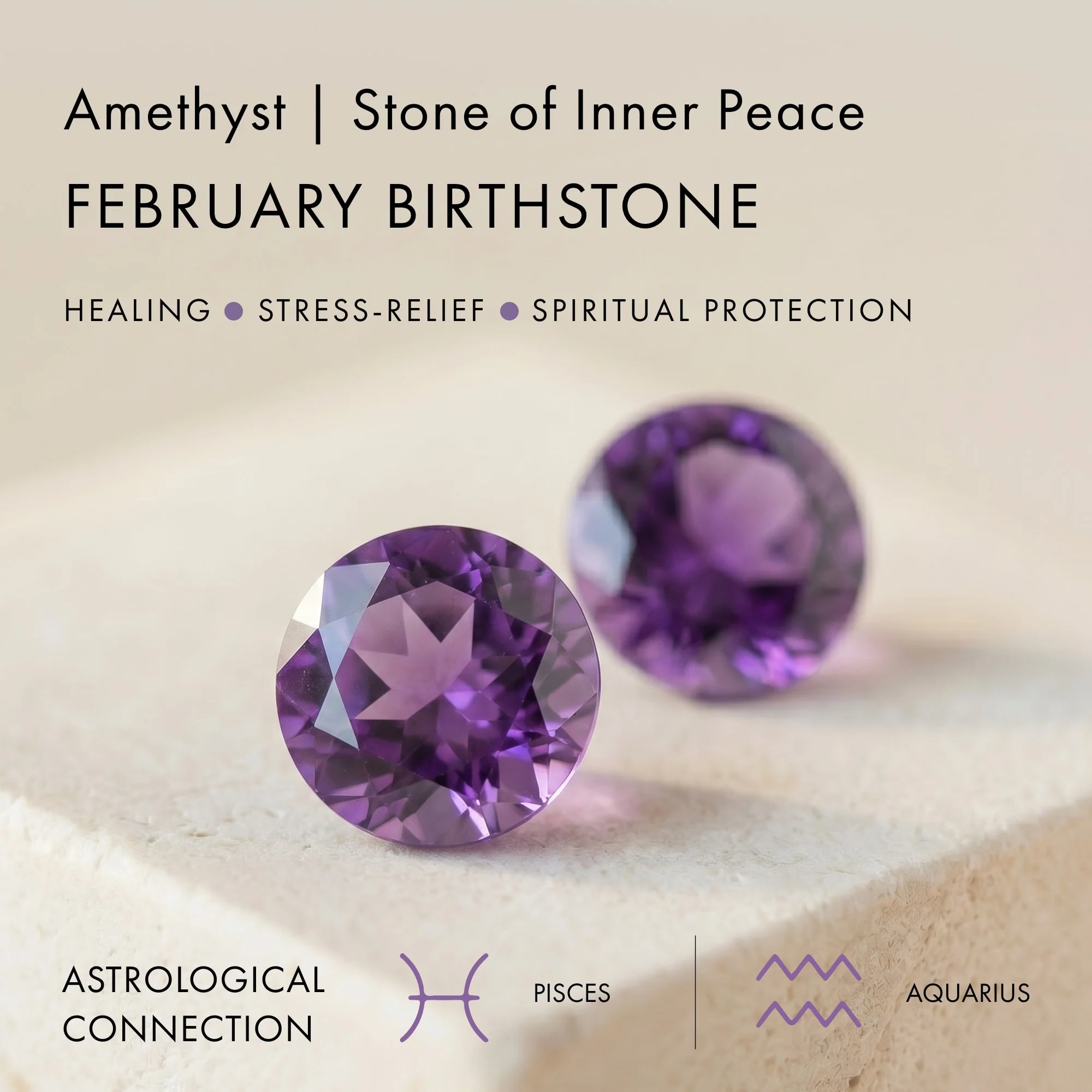 Amethyst Necklace - Solitaire - Image 7