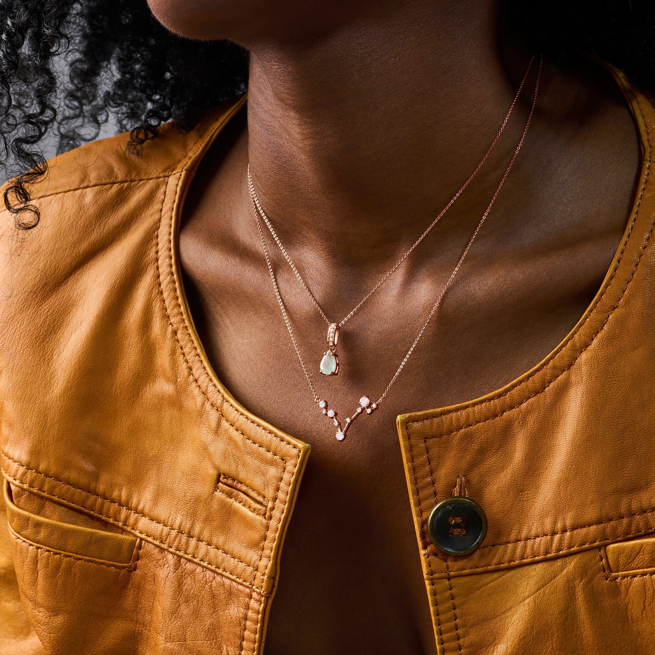 Pisces Zodiac & March Birthstone Necklaces - Image 5