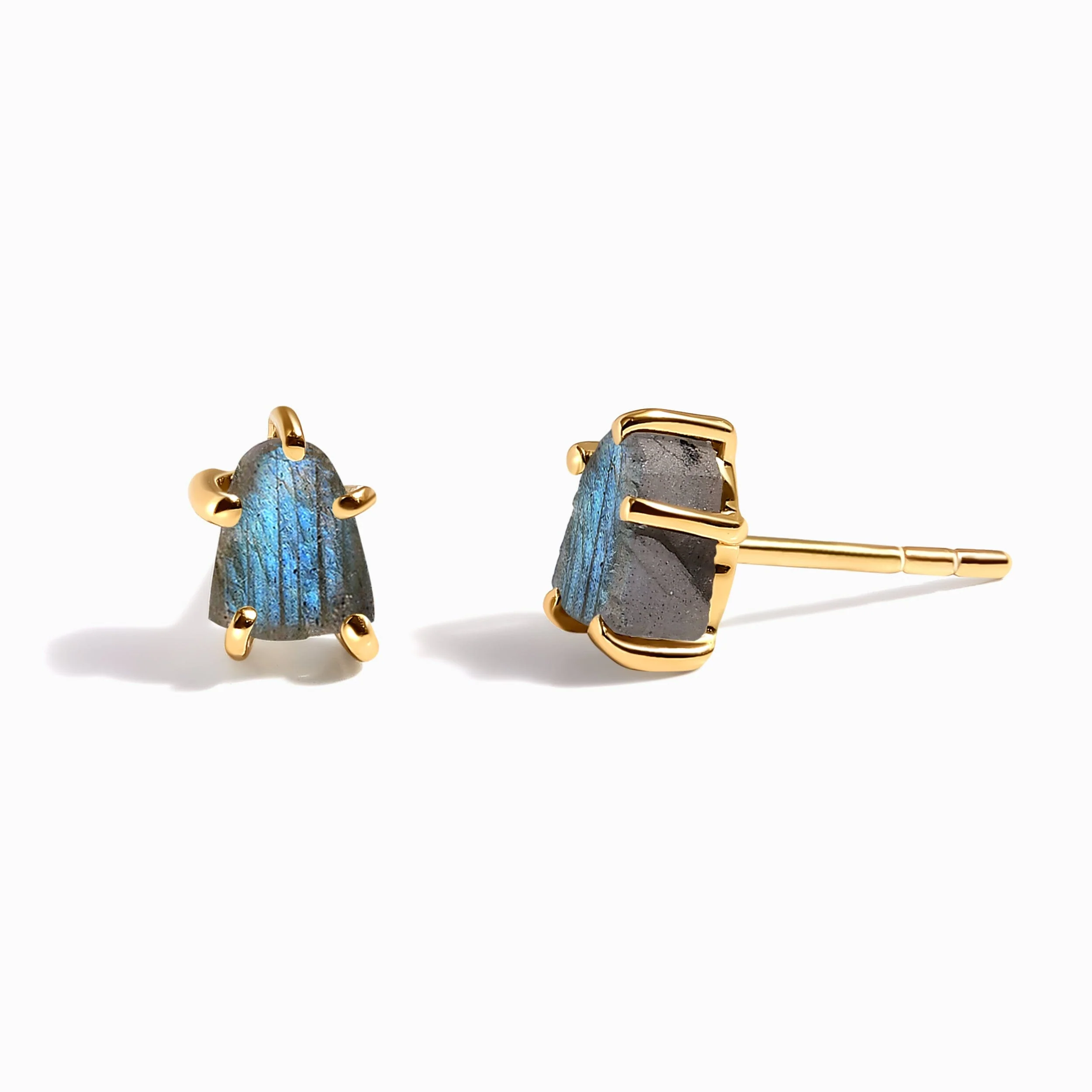 Raw Crystal Earrings - Celestial Labradorite - Image 5