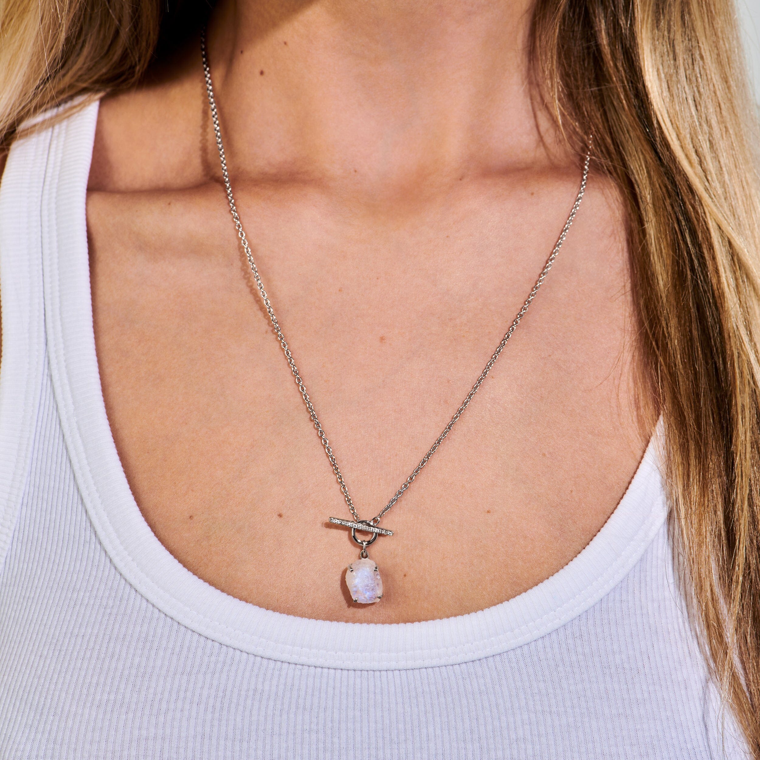 Raw Crystal Necklace - T-Lock - Image 2