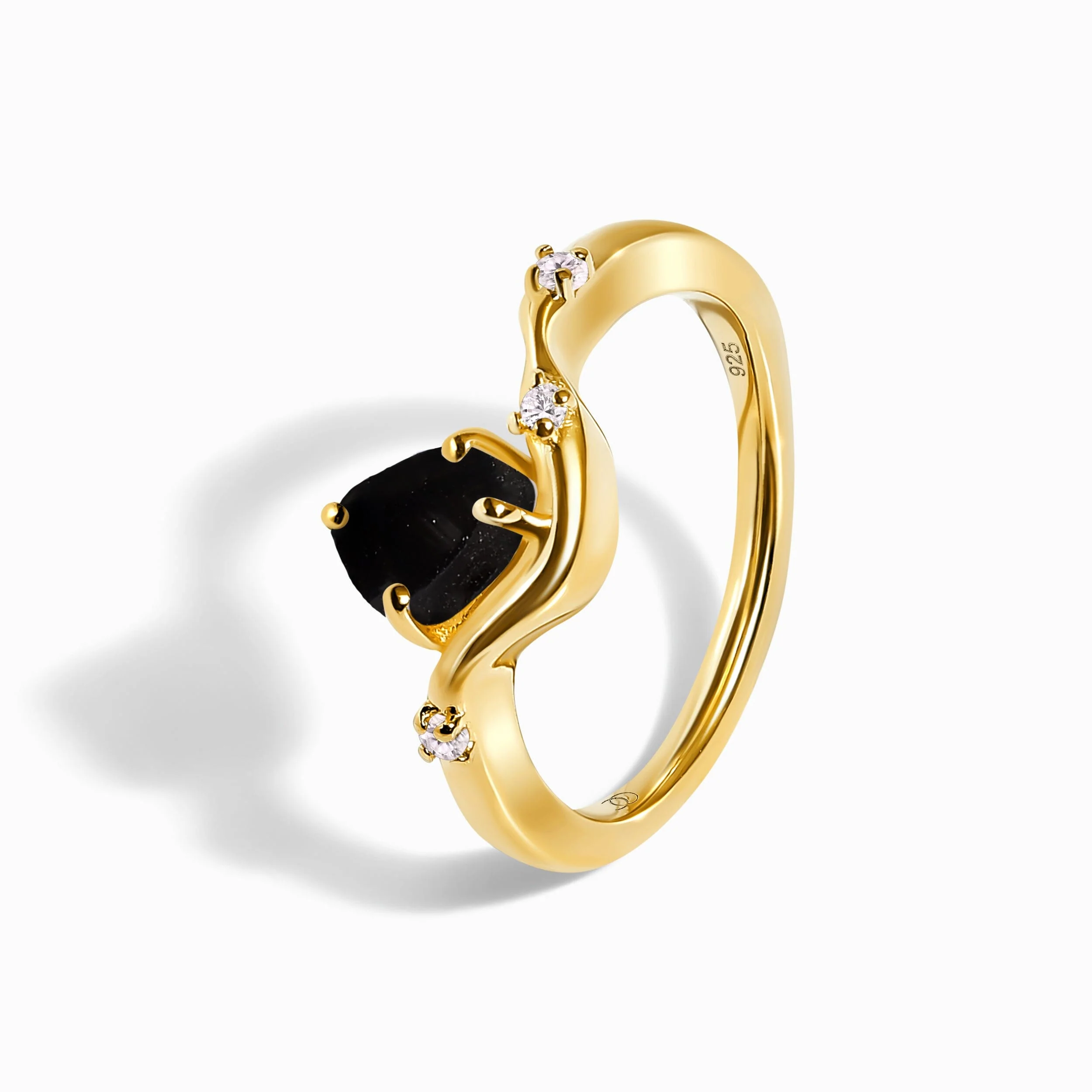 Raw Crystal Ring - Black Obsidian Arc of Origin - Image 10