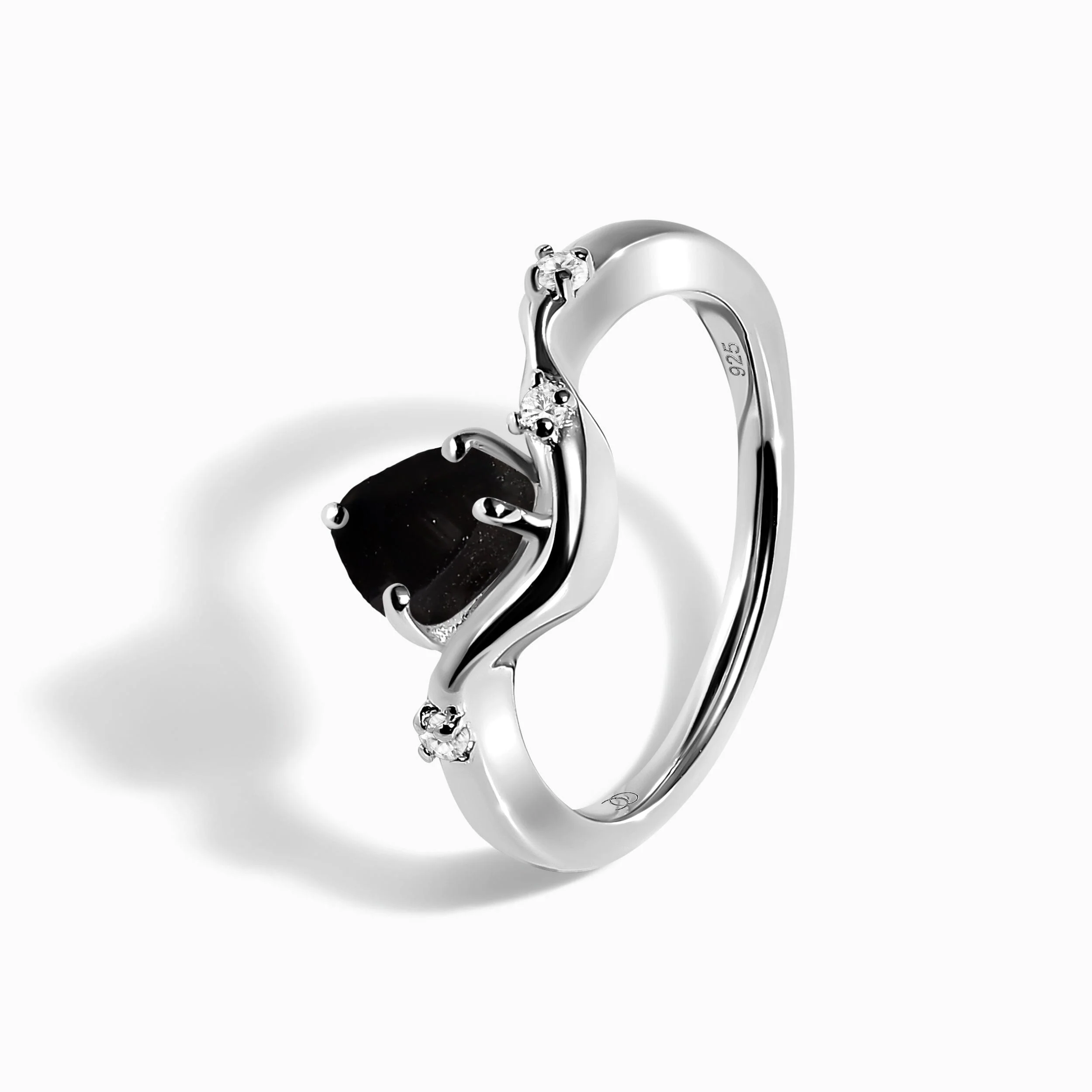Raw Crystal Ring - Black Obsidian Arc of Origin - Image 9