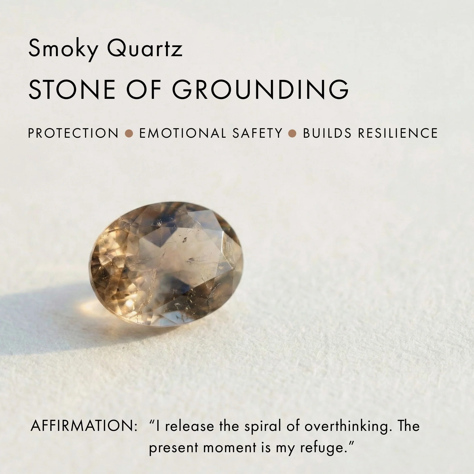 Raw Crystal Ring - Flow Smoky Quartz - Image 7