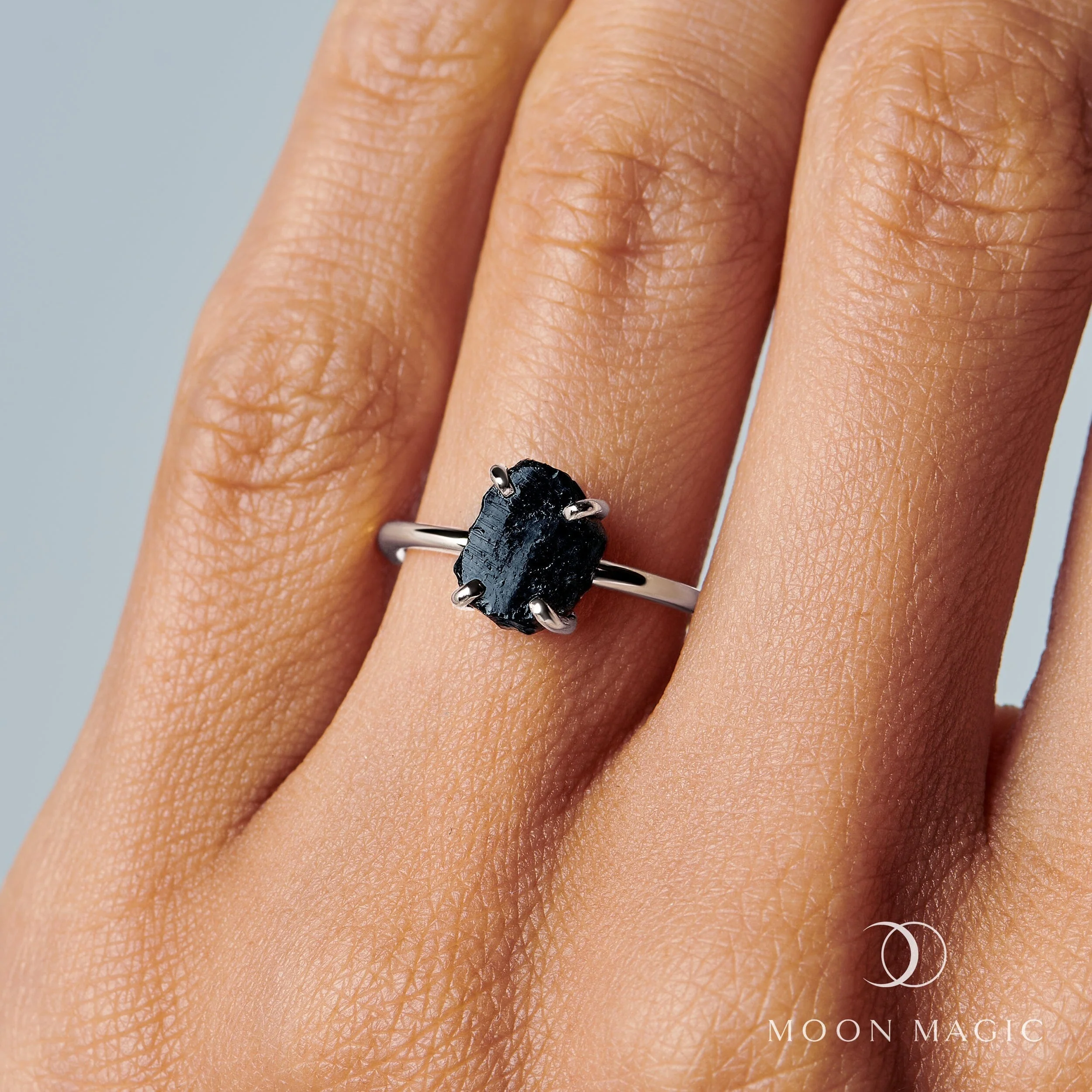 Raw Crystal Ring - Petite Black Obsidian - Image 21