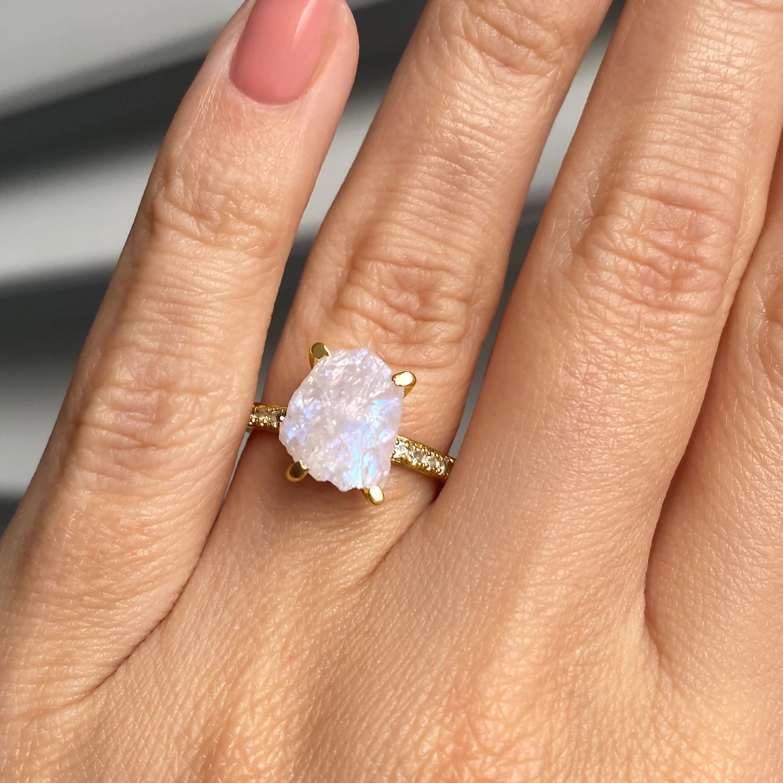 Raw Crystal Ring - Ritzy Moonstone - Image 24