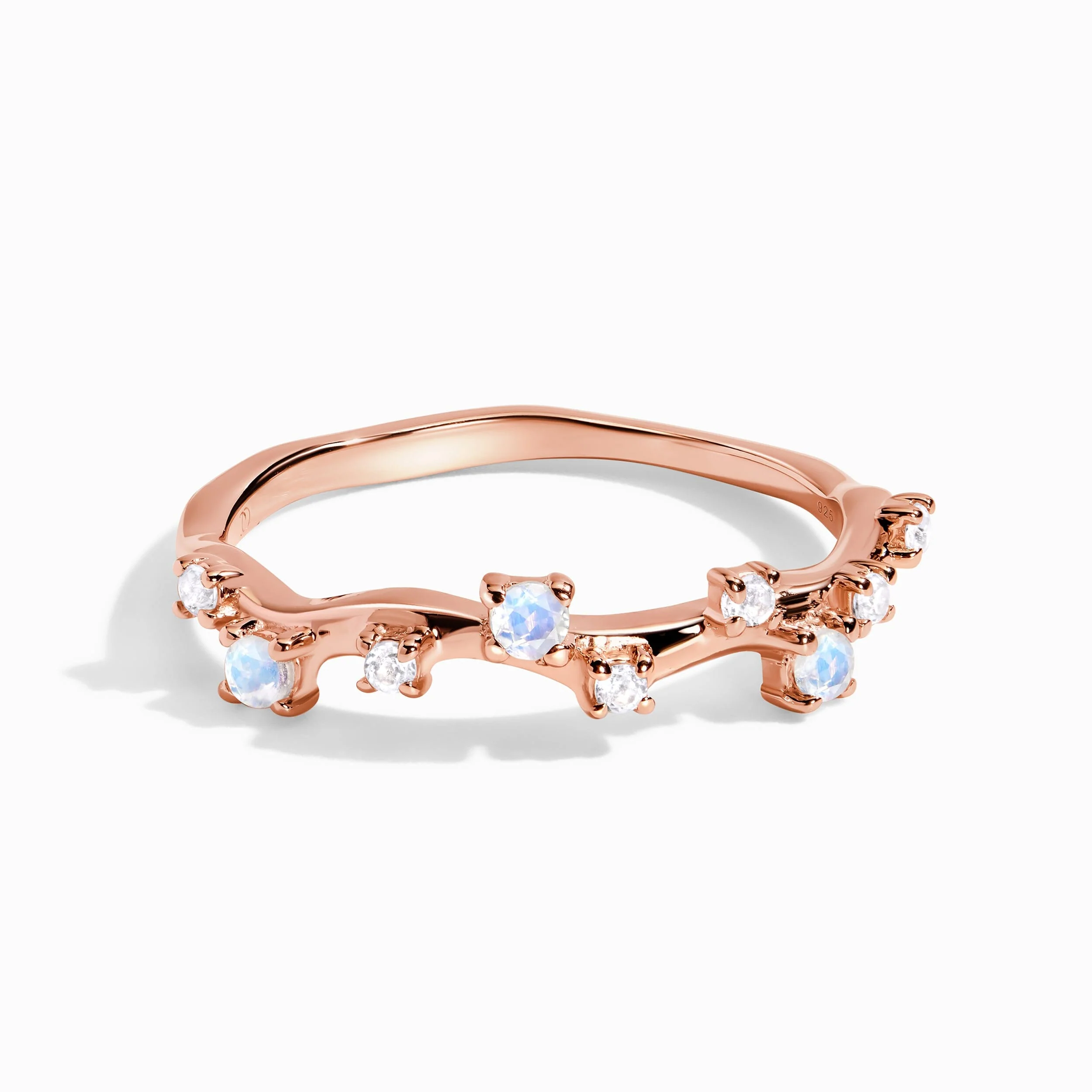 Moonstone Ring - Stardust Band - Image 3