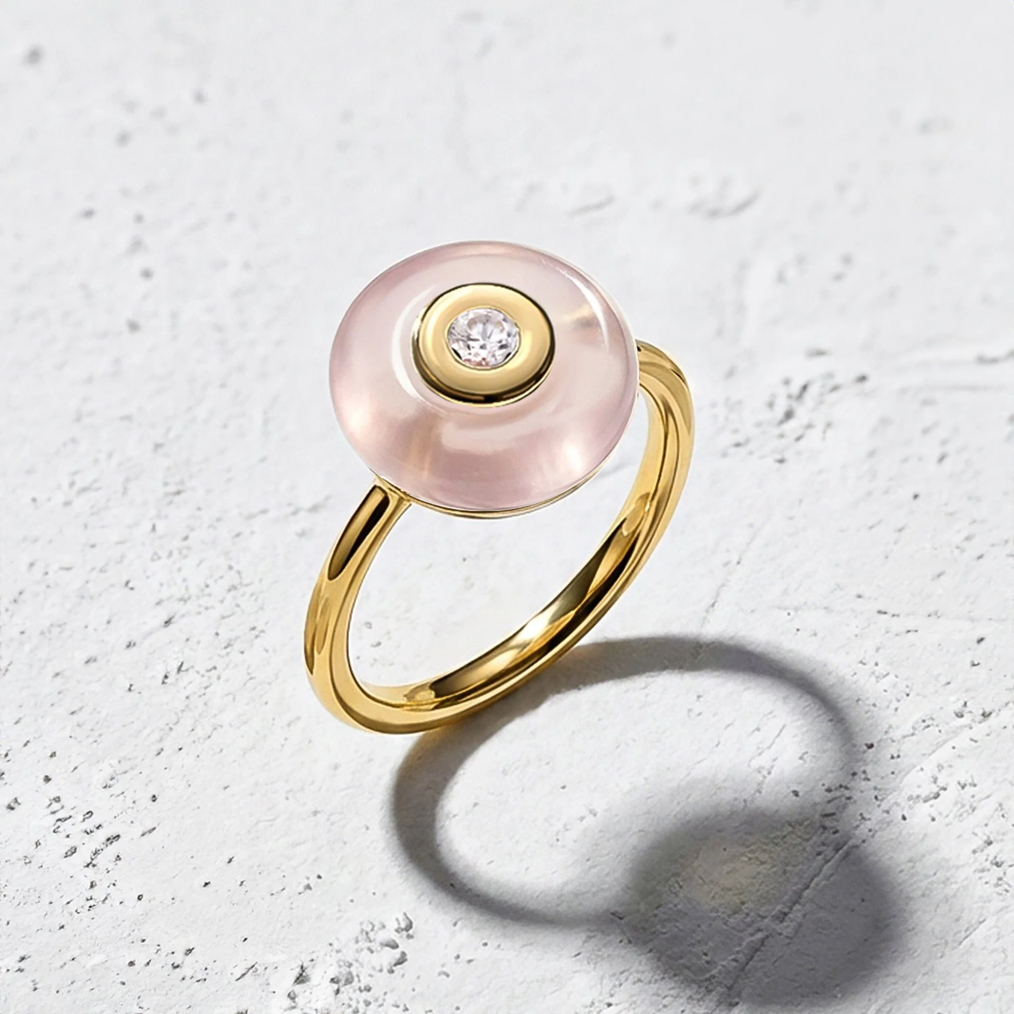 Rose Quartz Fidget Ring - Ora - Image 6
