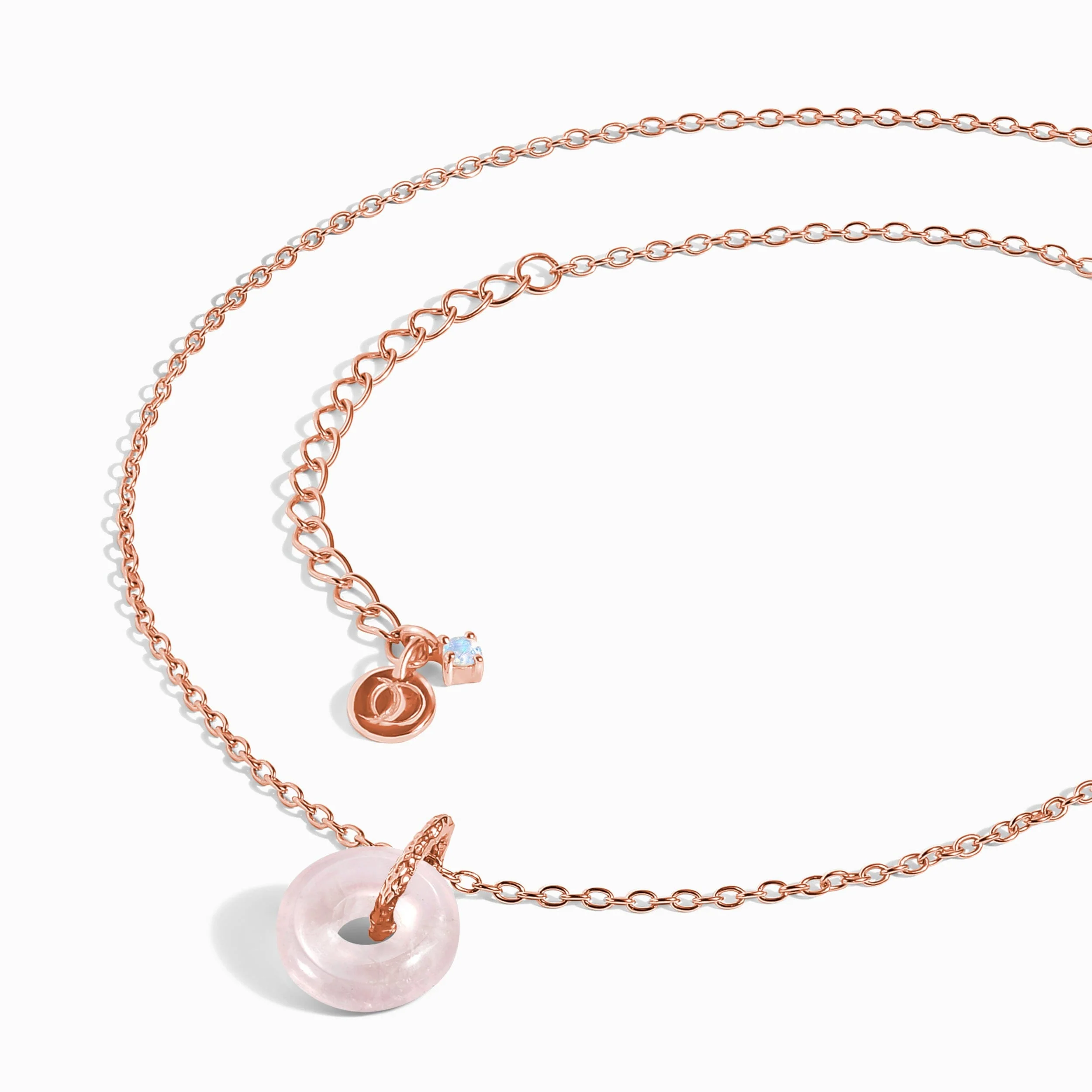Rose Quartz Necklace - Aluna - Image 9