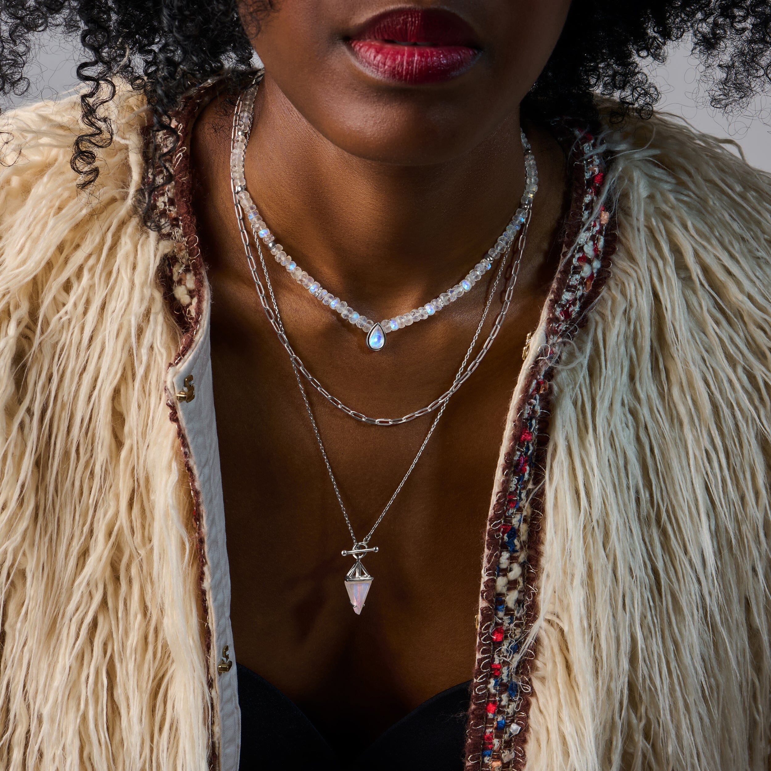 Rose Quartz Necklace - Heroine T-Lock - Image 17