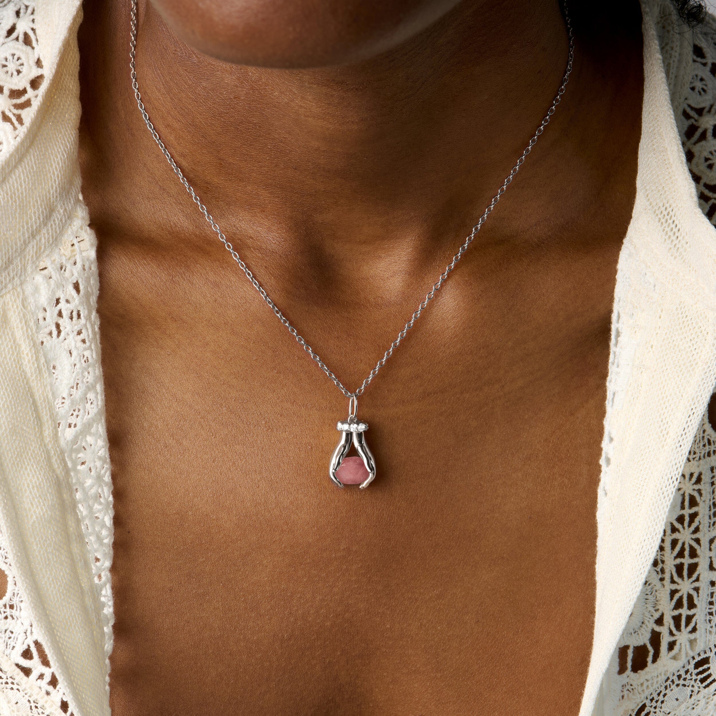 Rose Quartz Necklace - Hold The Energy - Love - Image 2