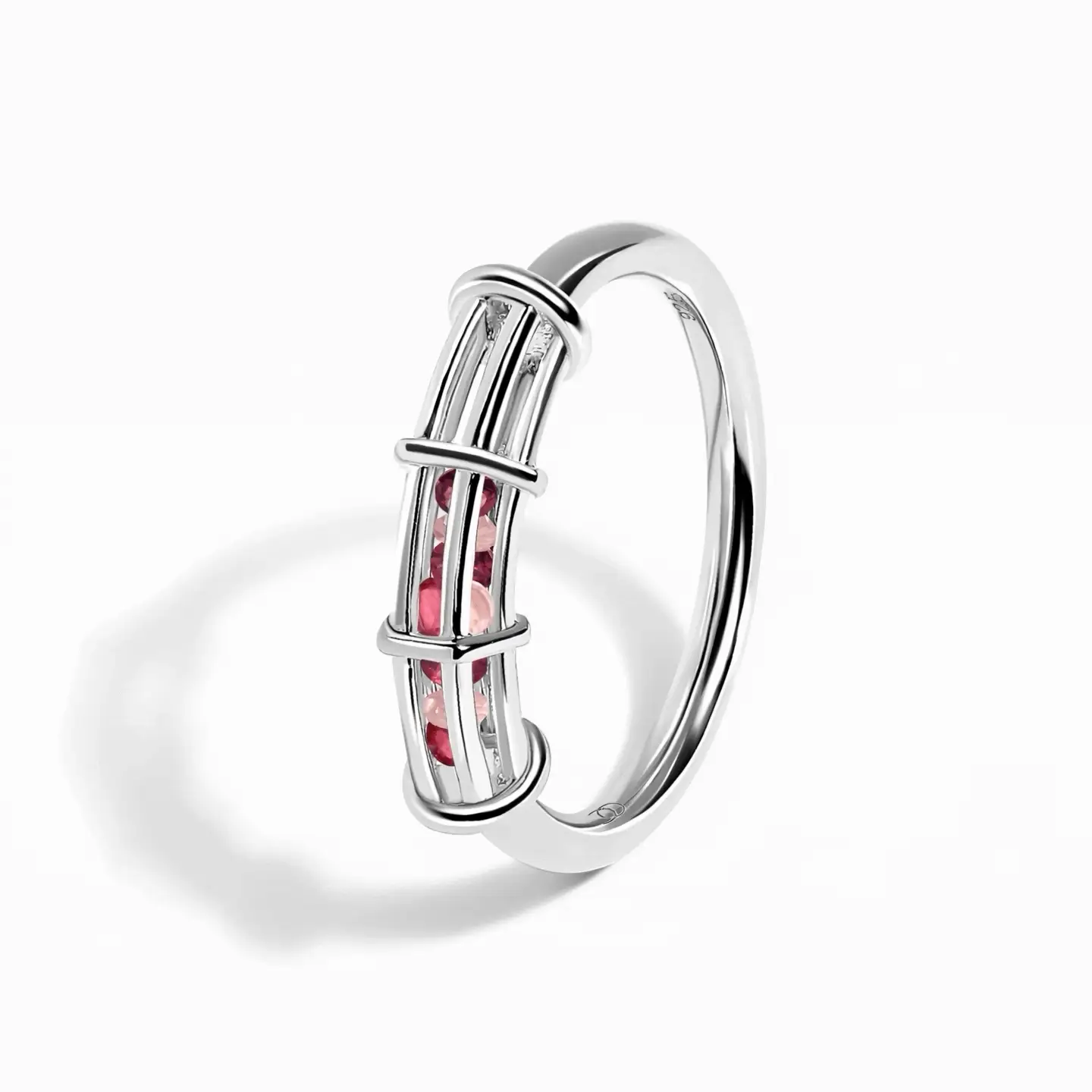 Rose Quartz Rhodolite Fidget Ring - Motion Medicine - Image 9