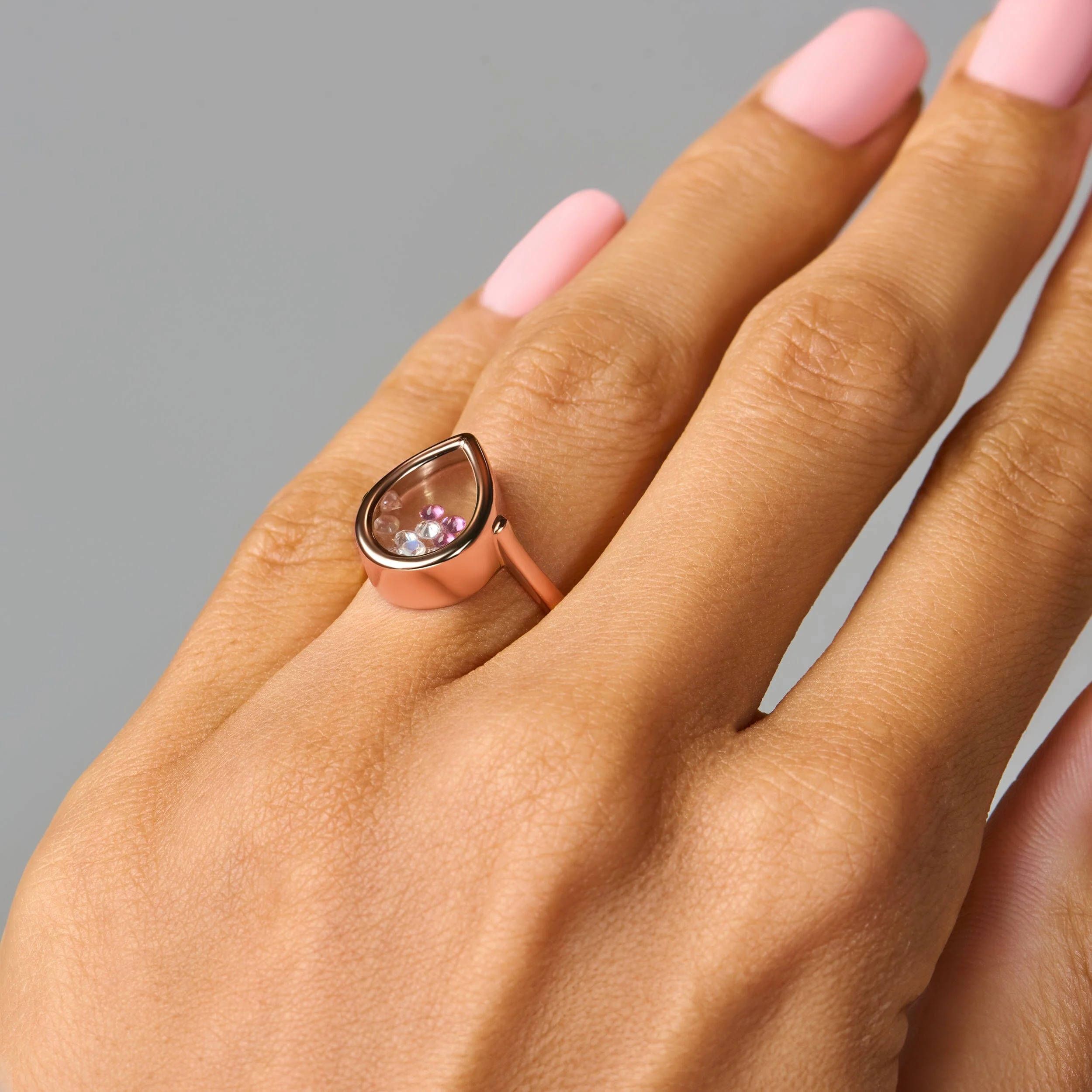 Rose Quartz Rhodolite Ring - Gem Glide - Image 17