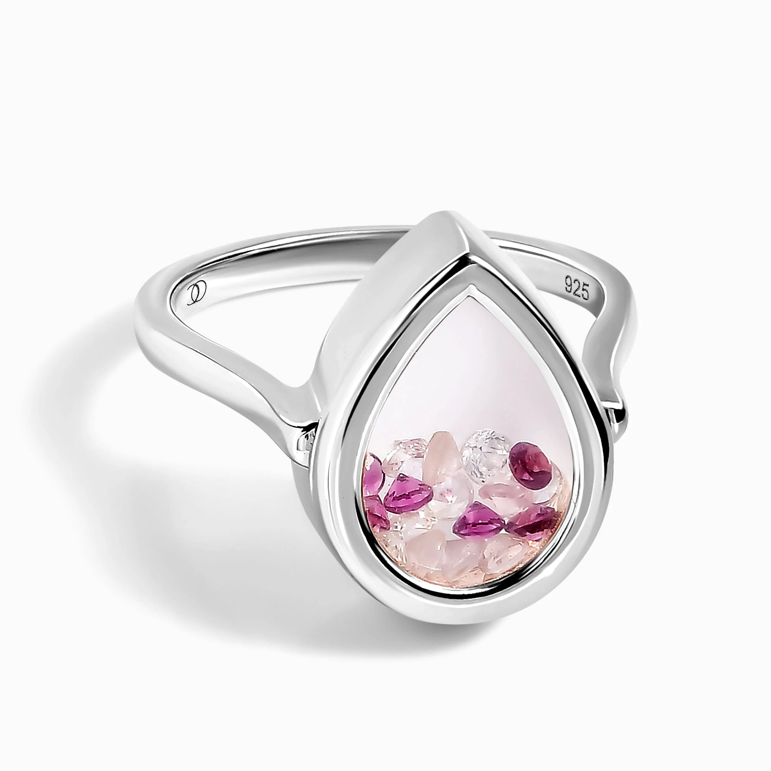Rose Quartz Rhodolite Ring - Gem Glide - Image 2