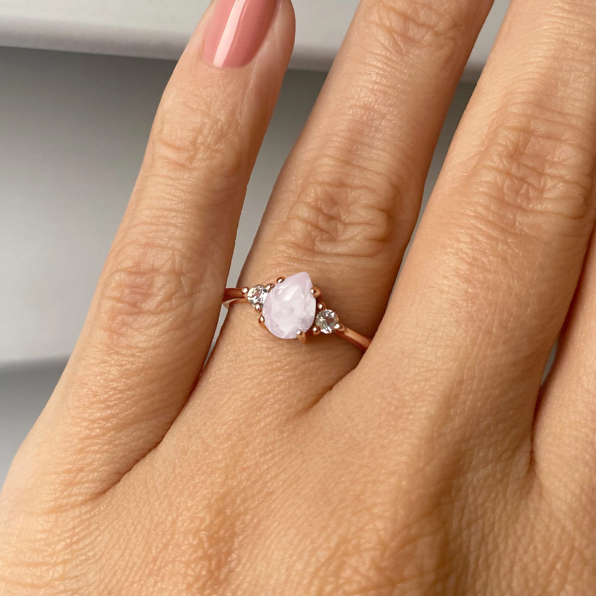 Rose Quartz Ring - Lania - Image 4