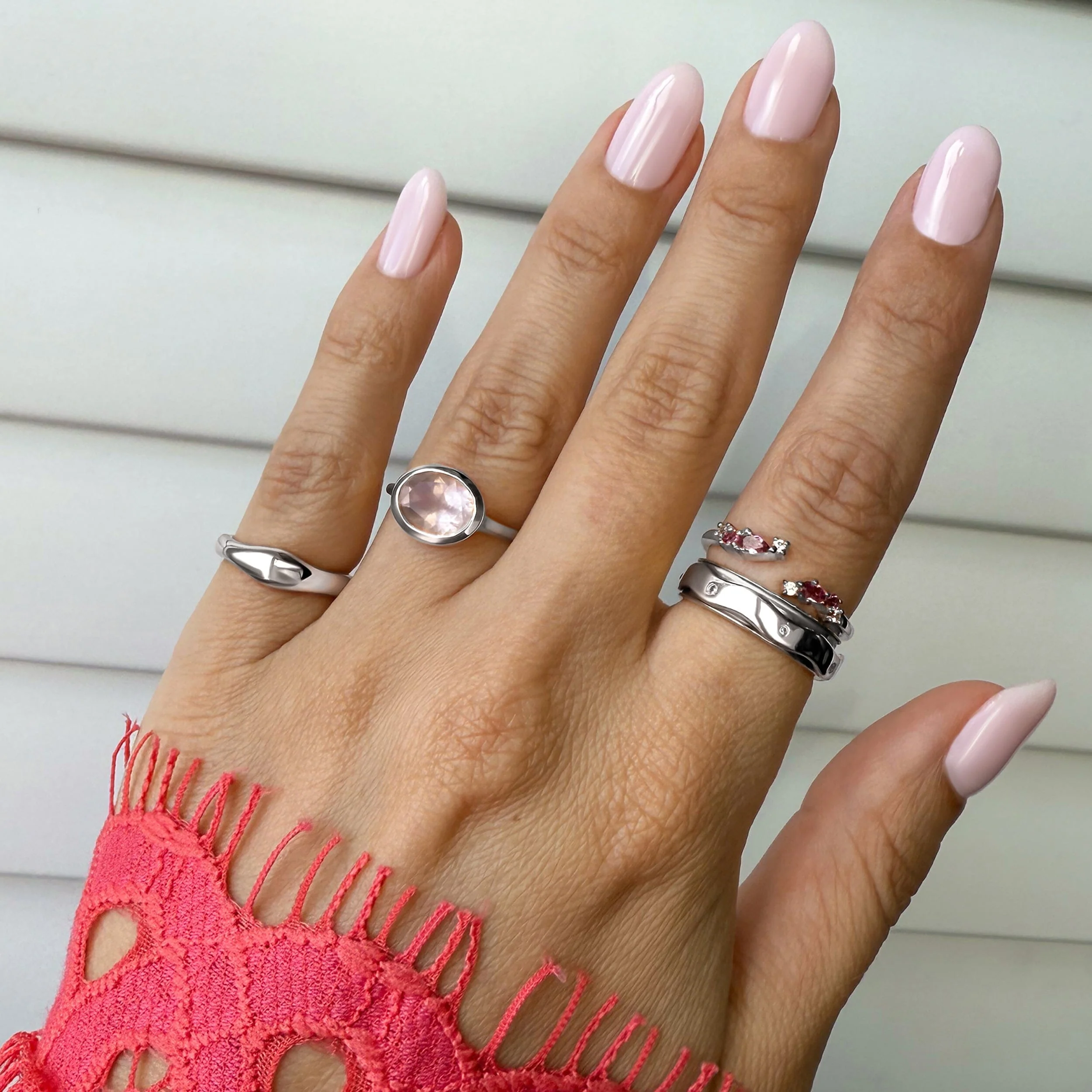 White Zircon Fidget Ring - Spinning Clarity - Image 8