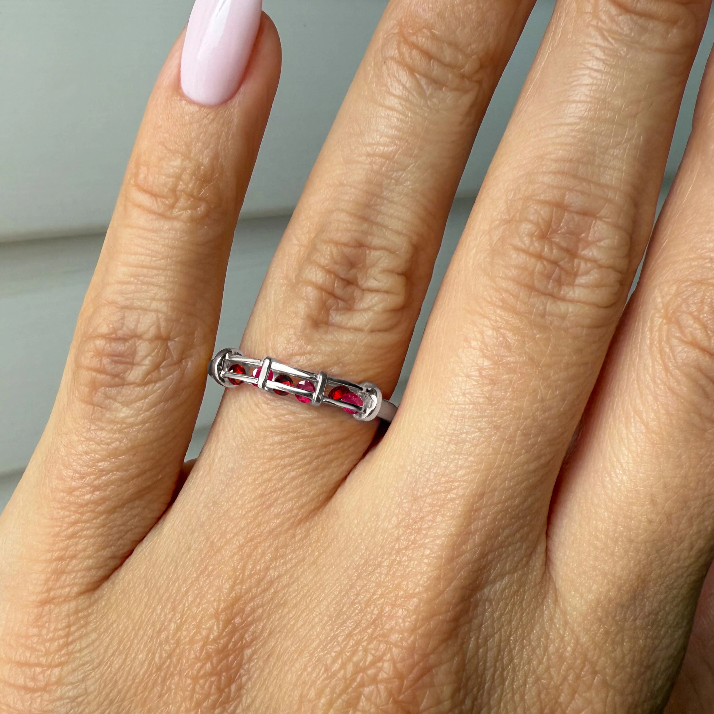 Ruby Garnet Fidget Ring - Motion Medicine - Image 2