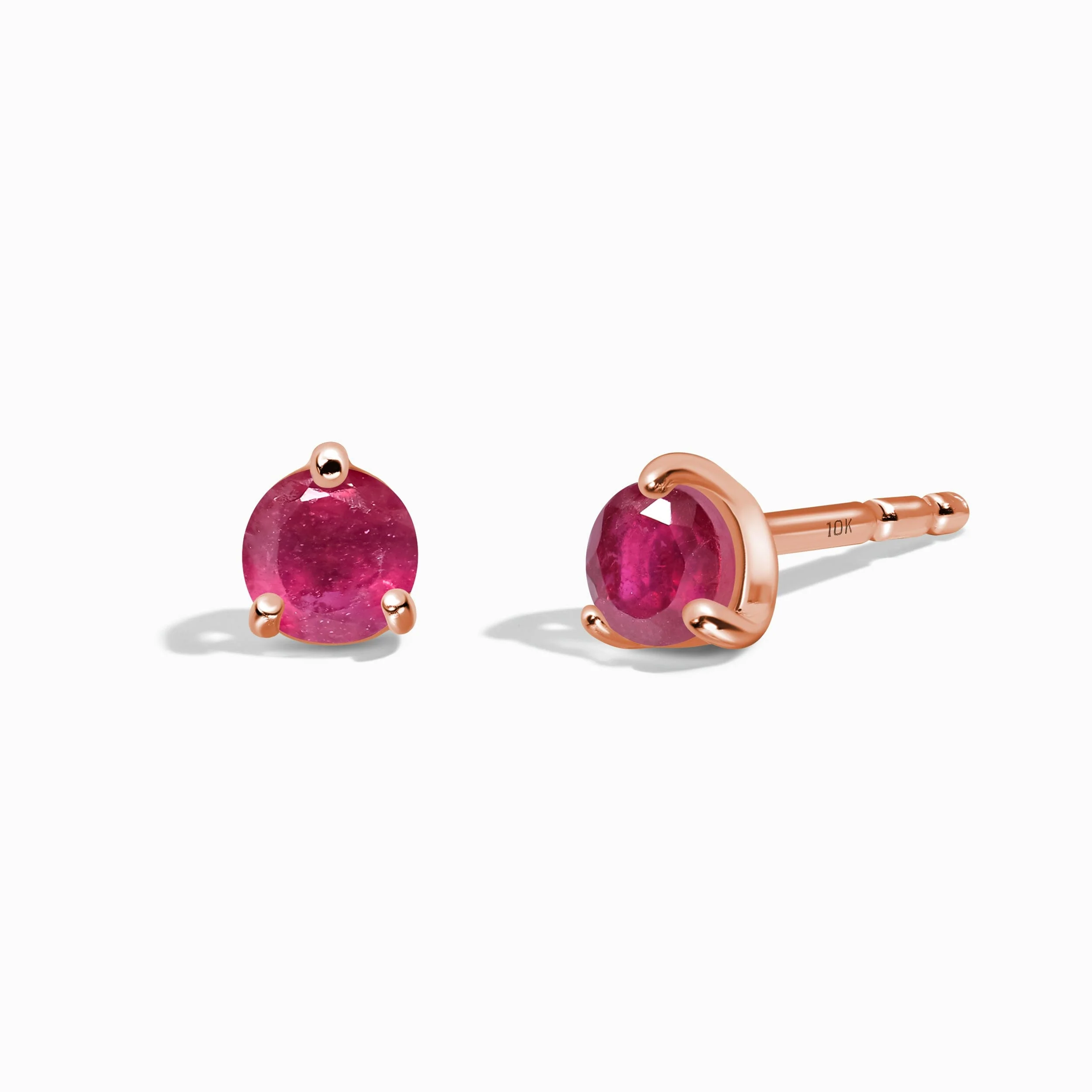 Ruby Round Studs - July Birthstone - Image 7