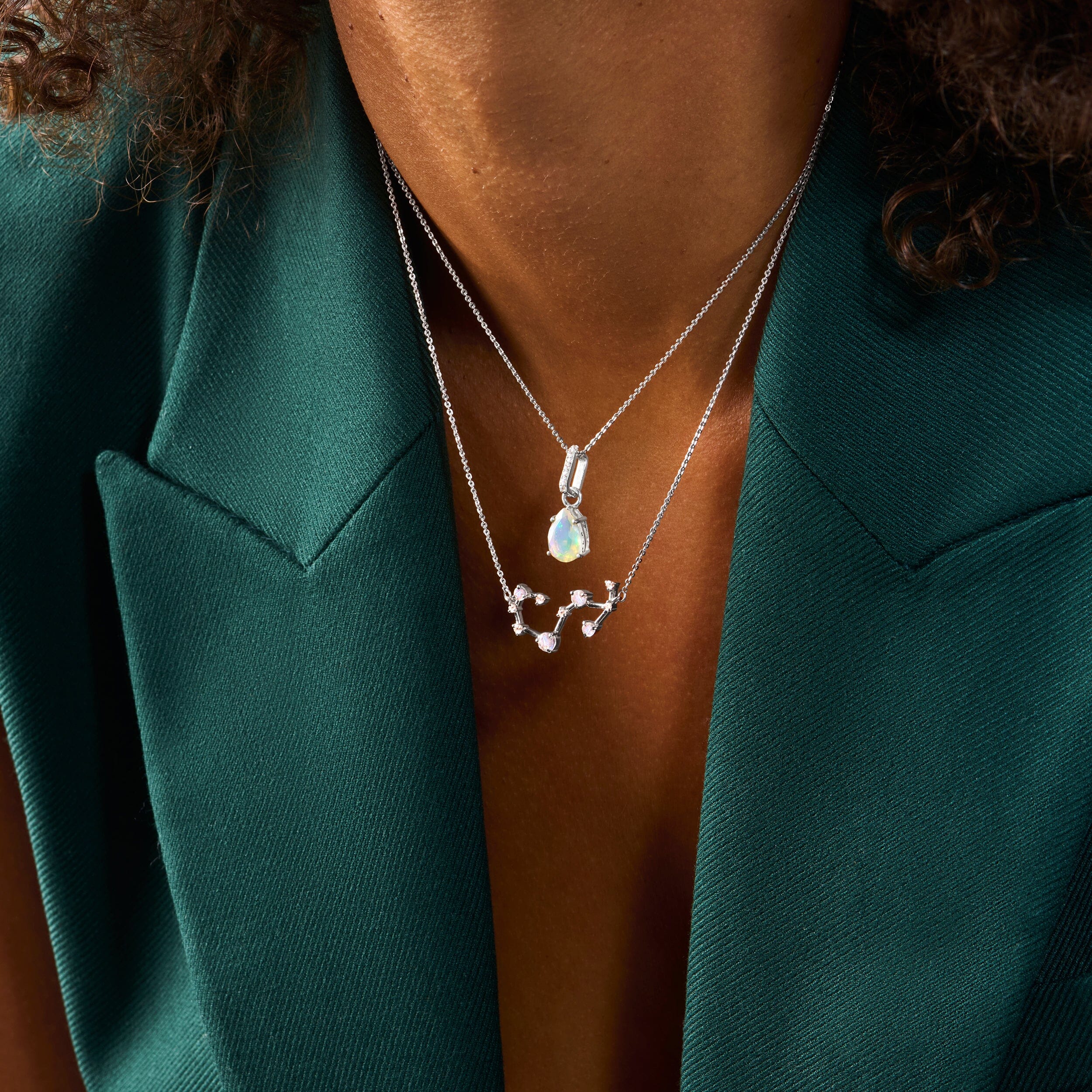Scorpio Zodiac Constellation & October Birthstone Necklaces - Image 3